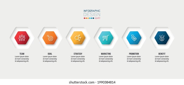 Business concept infographic template with option.