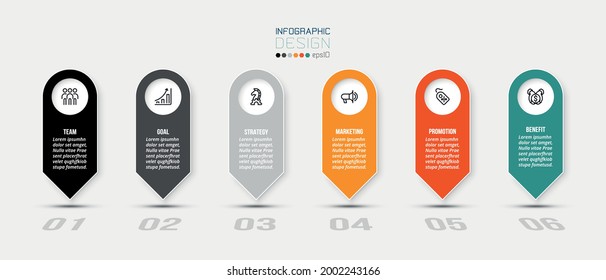 Plantilla infográfica de concepto de negocio con opción.