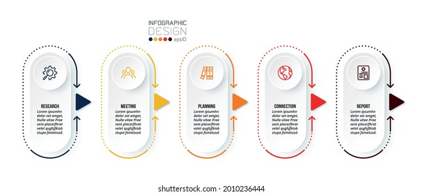 Business concept infographic template with option.
