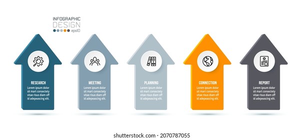 Business concept infographic template with option.