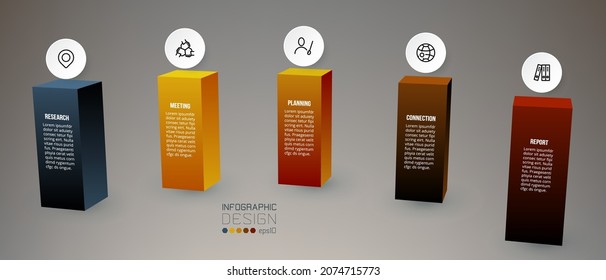 Business concept infographic template with option.