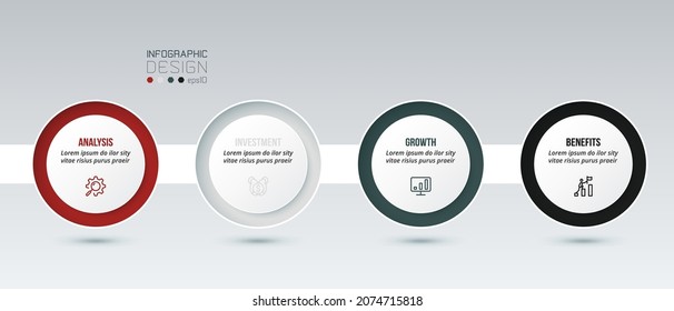 Business concept infographic template with option.