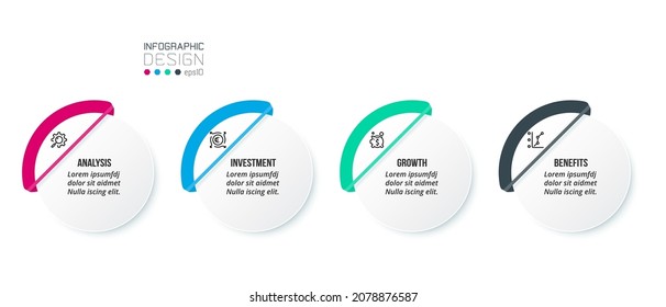 Business concept infographic template with option.