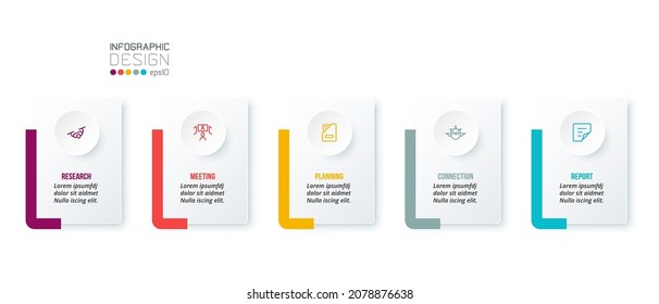 Business concept infographic template with option.