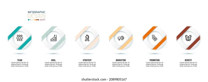 Business concept infographic template with option.