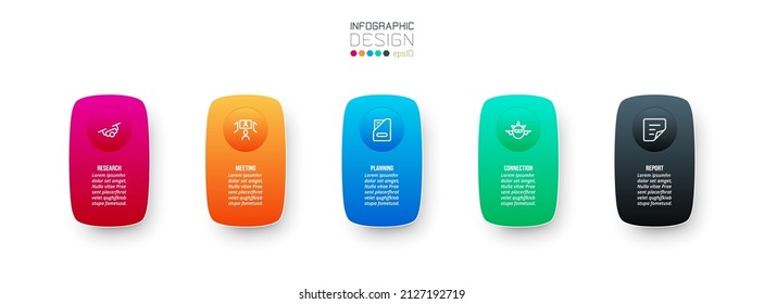 Business concept infographic template with option.