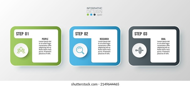 Plantilla infográfica de concepto de negocio con opción.