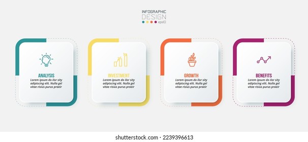 Business concept infographic template with option.