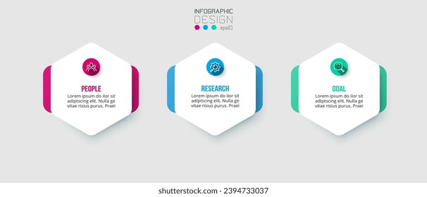 Business concept infographic template with option.