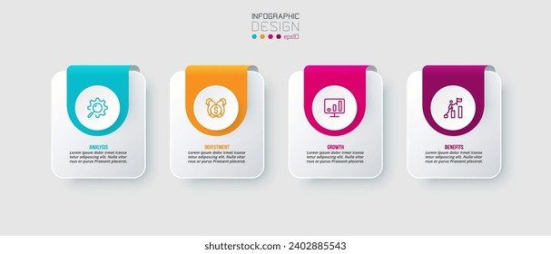 Business concept infographic template with option.