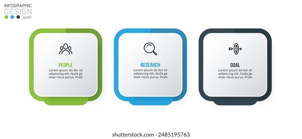 Business concept infographic template with option.