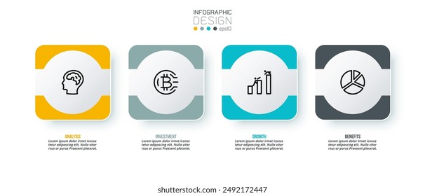 Business concept infographic template with option.