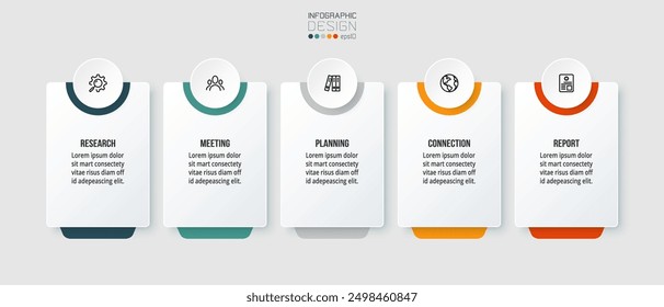 Business concept infographic template with option.
