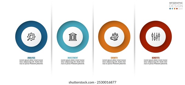Business concept infographic template with option.
