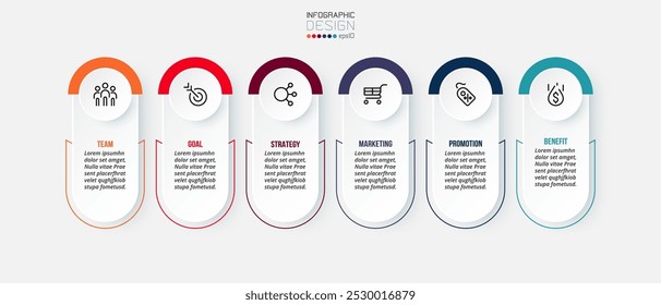 Concepto de negocio Plantilla infográfica con opción.
