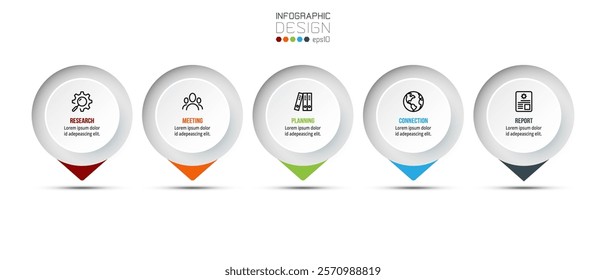 Business concept infographic template with option.
