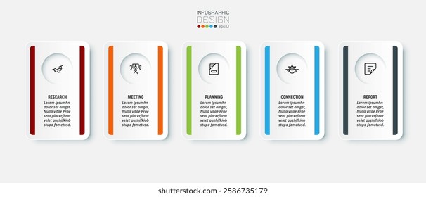Business concept infographic template with option.
