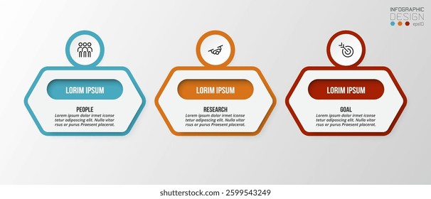 Business concept infographic template with option.
