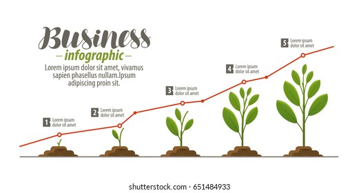 Business concept, infographic. Template for presentation, graph, diagram, chart. Vector illustration