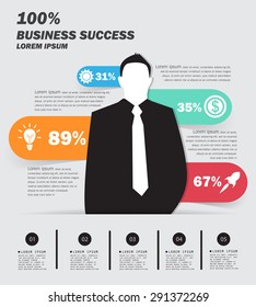 Business Concept , Infographic , Template , Vector Illustration
