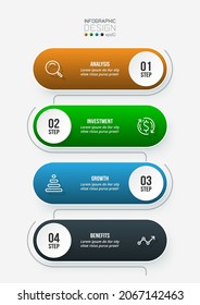 Business concept infographic template with workflow.
