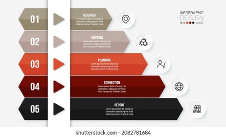 Business concept infographic template with workflow.