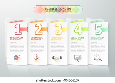 Business concept infographics. Vector illustration. can be used for workflow layout, diagram, number options, graphic or website layout.