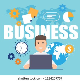 Business concept - infographics web set