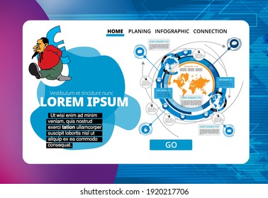 Business concept for internet banners, social media banners, headers of websites, vector illustration 