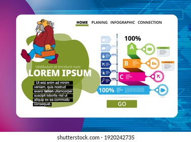 Business concept for internet banners, social media banners, headers of websites, vector illustration 