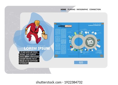 Business concept for internet banners, social media banners, headers of websites, vector illustration 