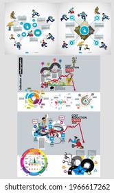 Business concept for internet banners, social media banners, headers of websites, vector illustration 