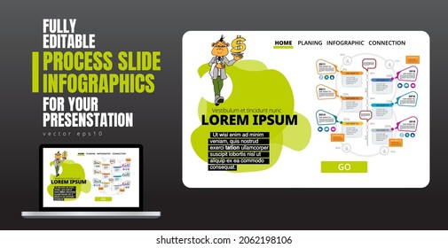 Business concept for internet banners, social media banners or presentation, vector illustration 