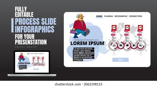 Business concept for internet banners, social media banners or presentation, vector illustration 