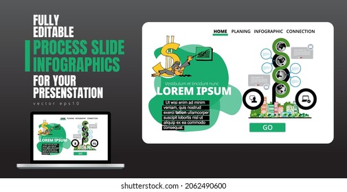 Business concept for internet banners, social media banners or presentation, vector illustration 