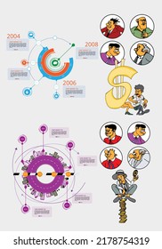 Business concept for internet banners, social media banners or presentation, vector illustration 