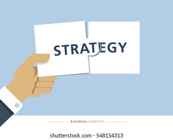 business concept and jigsaw and strategy