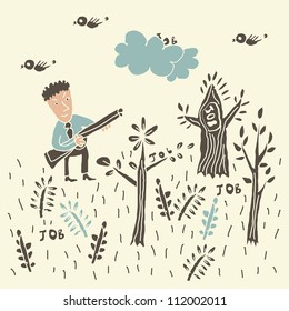 business concept: job hunter