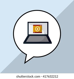 Business concept. laptop icon. communication concept
