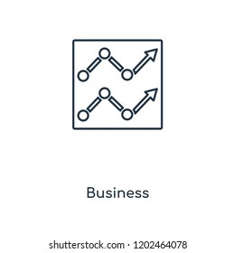 Business concept line icon. Linear Business concept outline symbol design. This simple element illustration can be used for web and mobile UI/UX.
