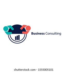 Business concept logo, consulting illustration vector.