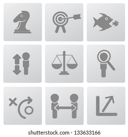 Business concept and management icons,vector