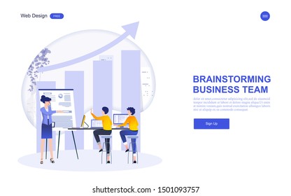 Business concept for  marketing ,analysis and brainstorm, teamwork, creative innovation, consulting and project management strategy.Vector illustration.