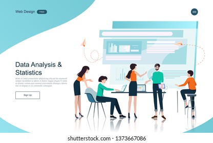 Business concept of marketing and teamwork for banner and website, landing page.Business analysis, stategy and planning.Vector illustration.