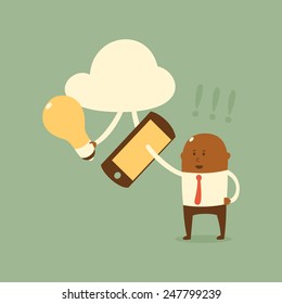 Business concept - Mobile access to ideas