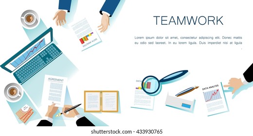 Business concept. Modern flat illustration. For posters, pamphlets, brochures and illustrations of business articles, web pages. Career growth and success. Financial start, planning and analytics. 