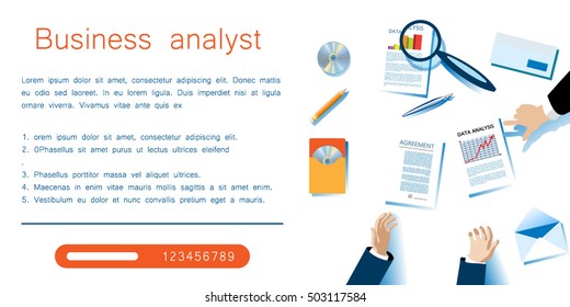 Business concept. Modern flat illustration. For posters, pamphlets, brochures and illustrations of business articles, web pages. Career growth and success. Financial start, planning and analytics.