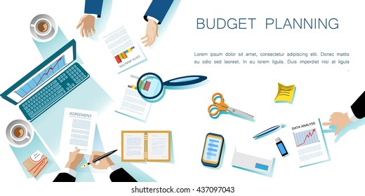 Business concept. Modern linear illustration. For posters, pamphlets, brochures and illustrations of business articles, web pages. Career growth and success. Financial start, planning and analytics.