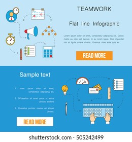 Business concept. Modern linear illustration. For posters, pamphlets, brochures and illustrations of articles, web pages. Career growth and success. Financial start, planning and analytics.