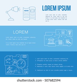 Business concept. Modern linear illustration. For posters, pamphlets, brochures and illustrations of business articles, web pages. Career growth and success. Financial start, planning and analytics.